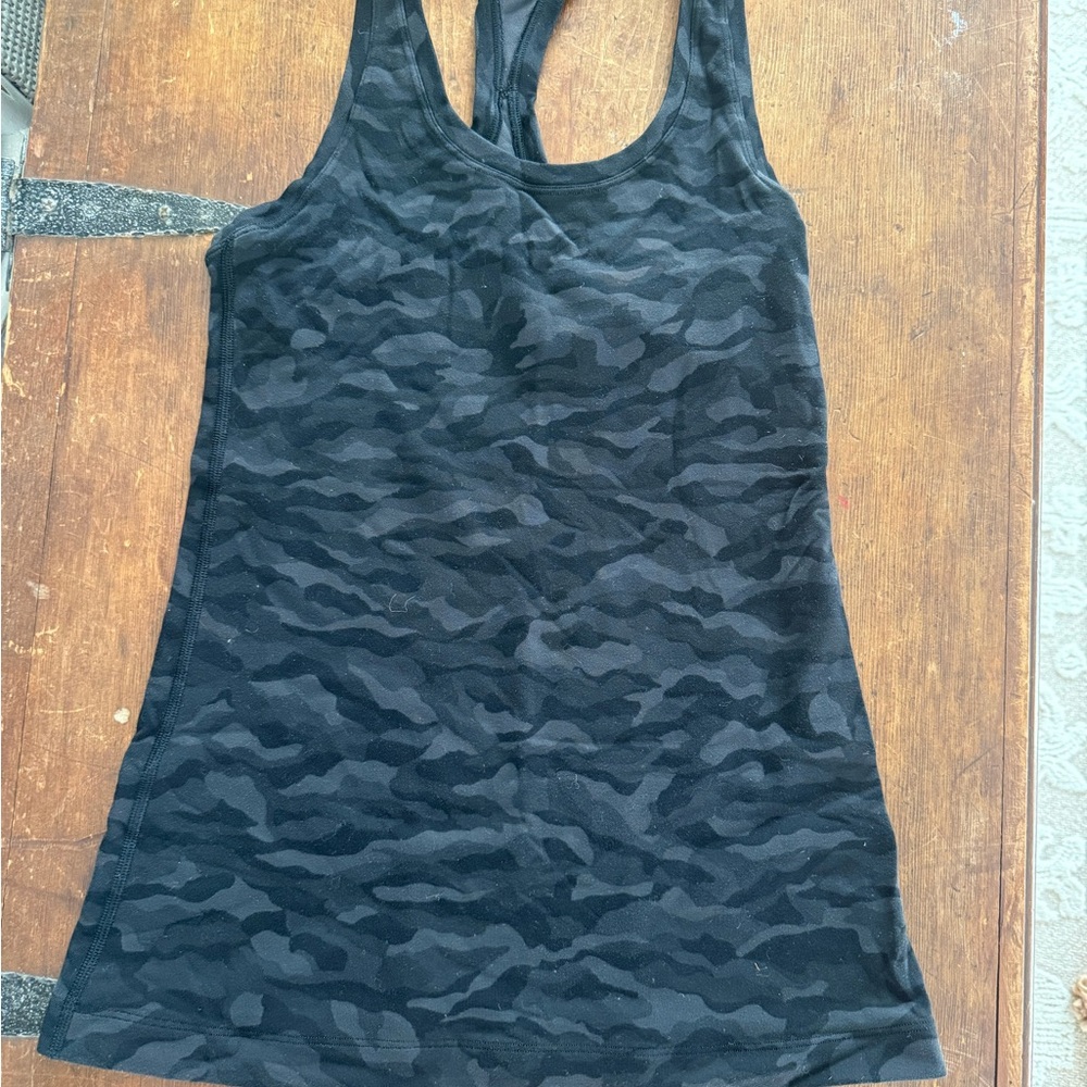 lululemon athletica Black Camo Tank Top